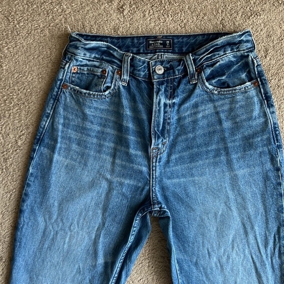Abercrombie and Fitch Annie Girlfriend Distressed Straight Leg Jeans - Picture 4 of 8